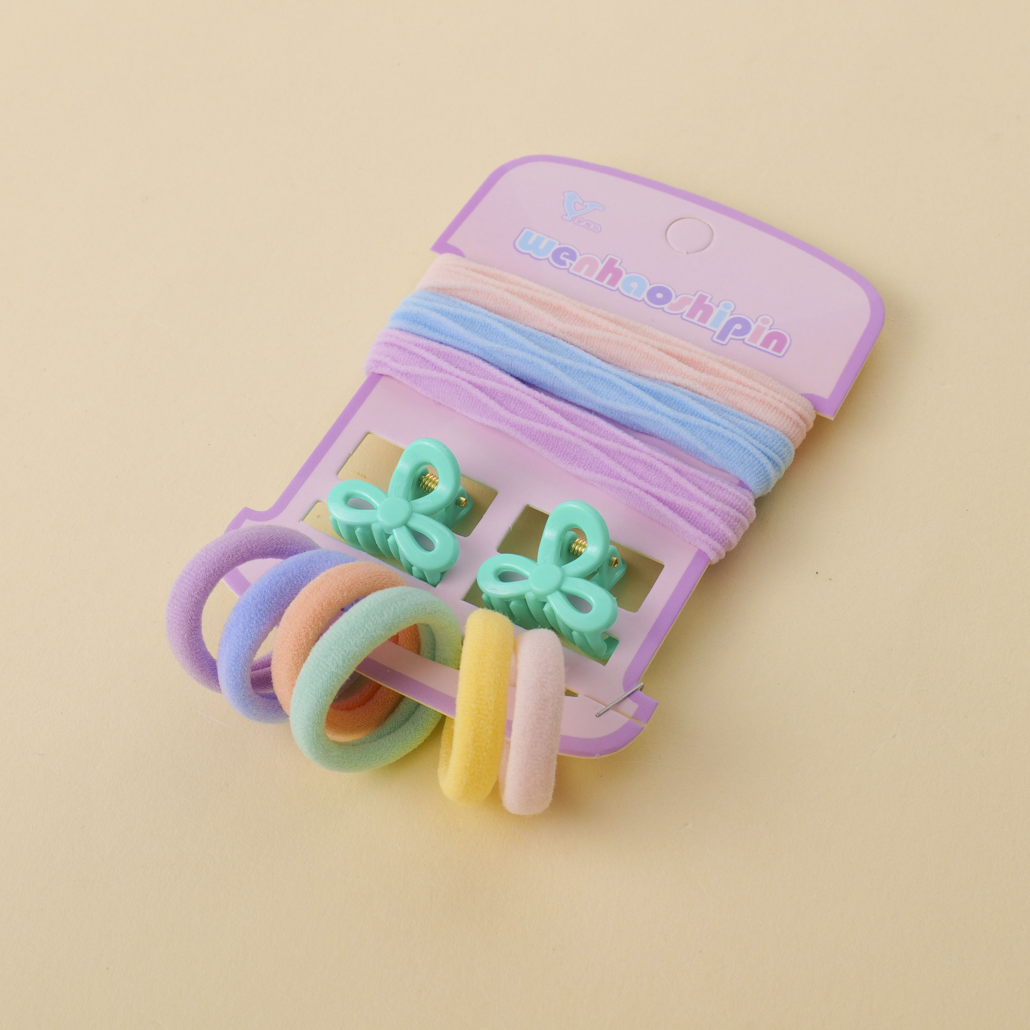 Colorful Flower Mini Claw Hair Tie Set 12pcs