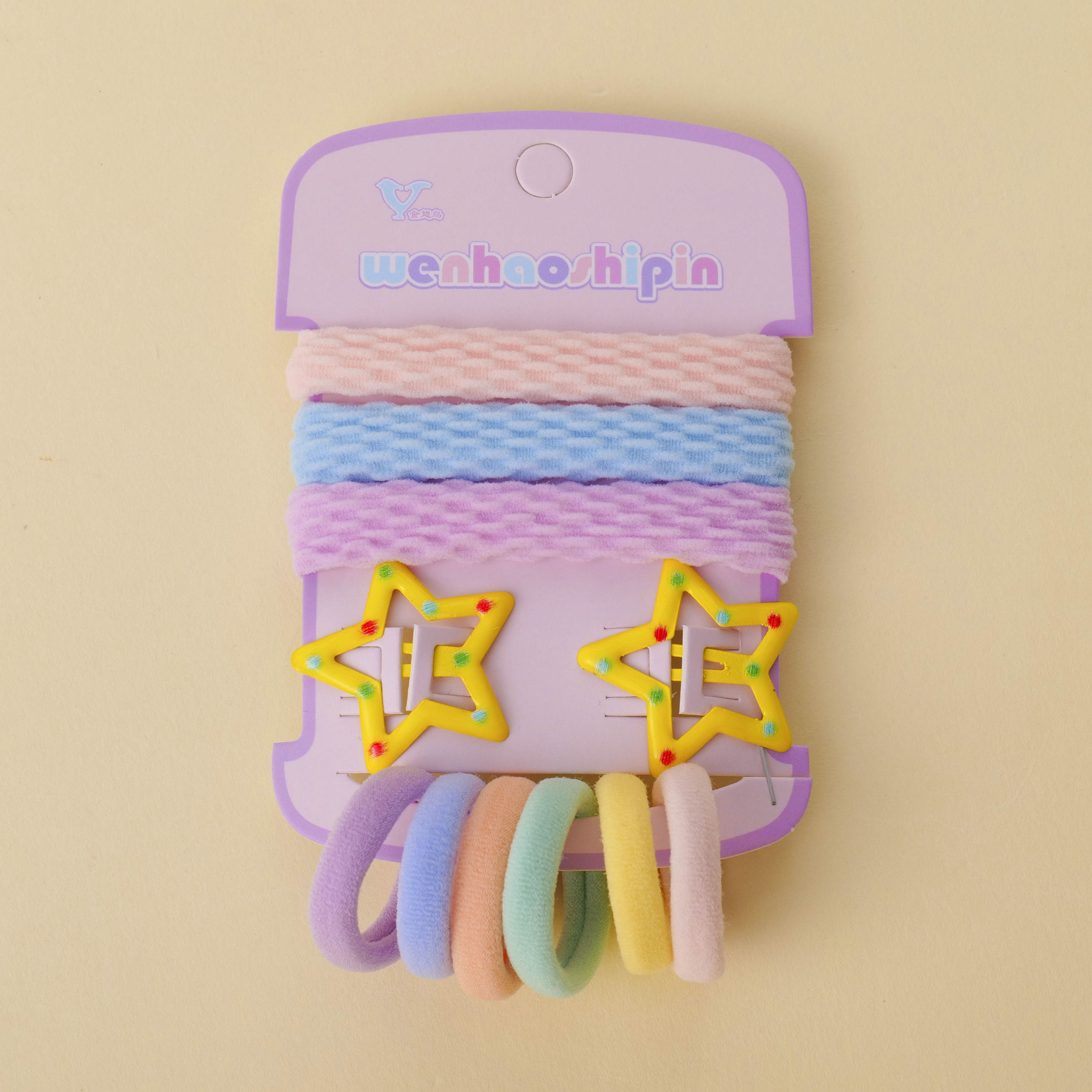 Colorful Star Hair Clip Hair Tie 12pcs