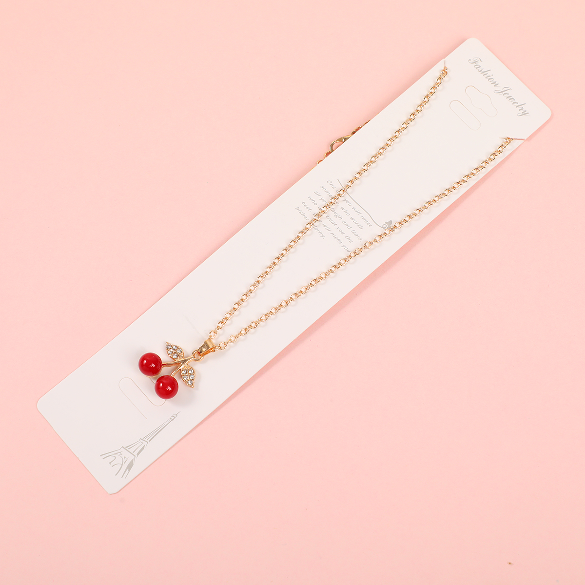 Cherry Gold Fashion Necklace