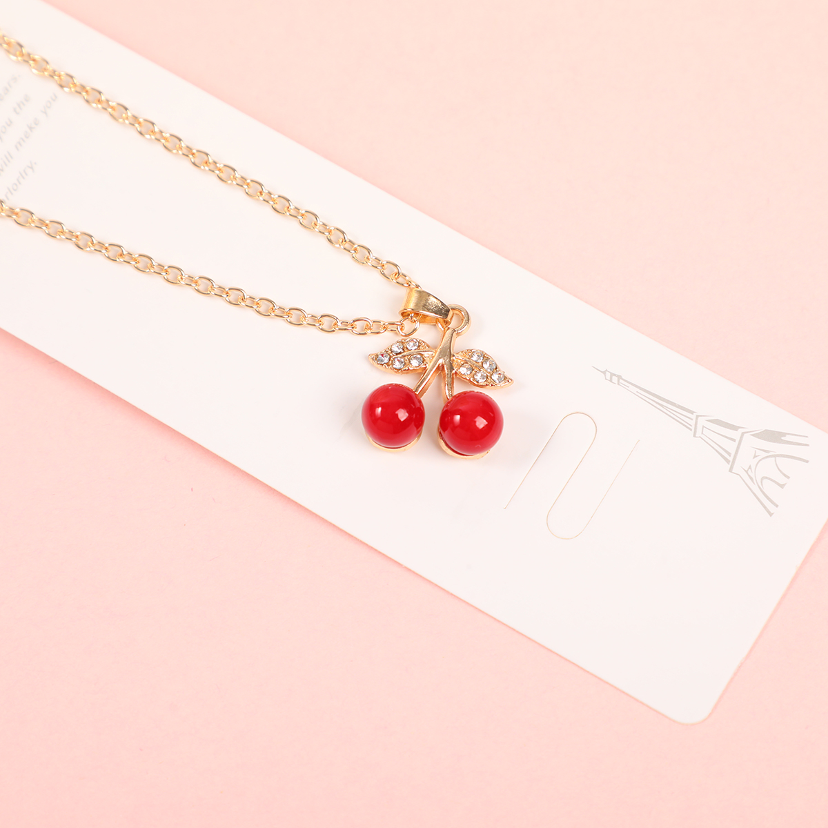 Cherry Gold Fashion Necklace