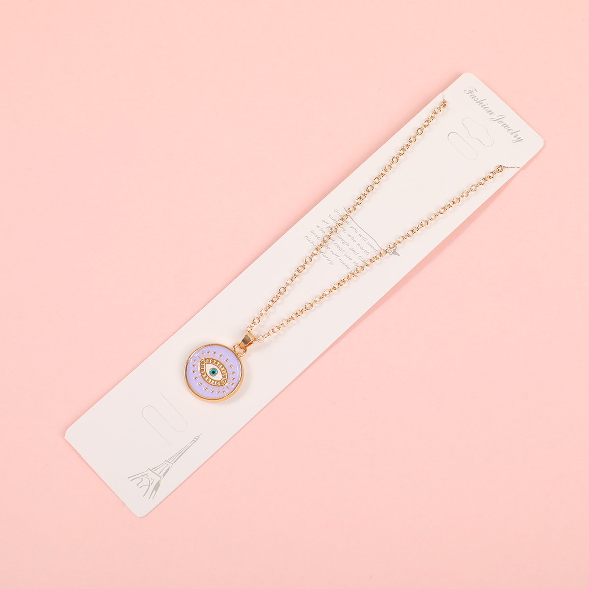 Enamel Eye Fashion Necklace