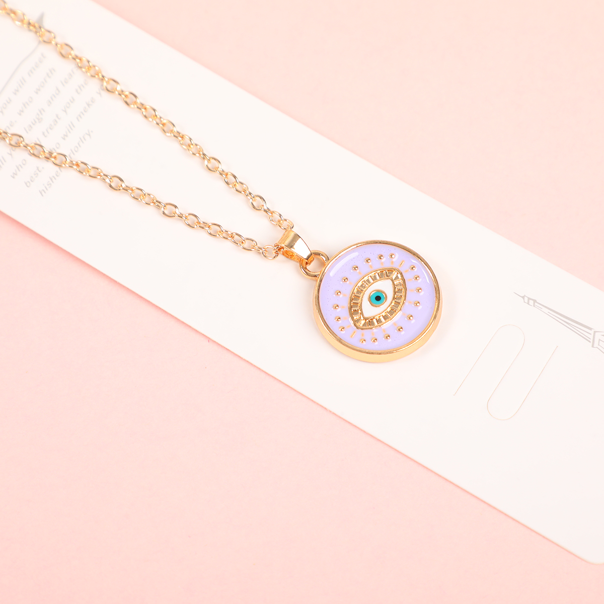 Enamel Eye Fashion Necklace