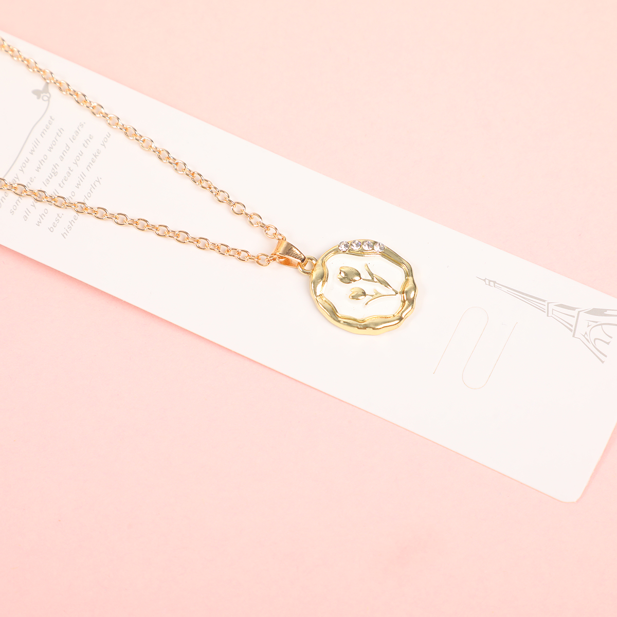 Enamel Flower Fashion Necklace