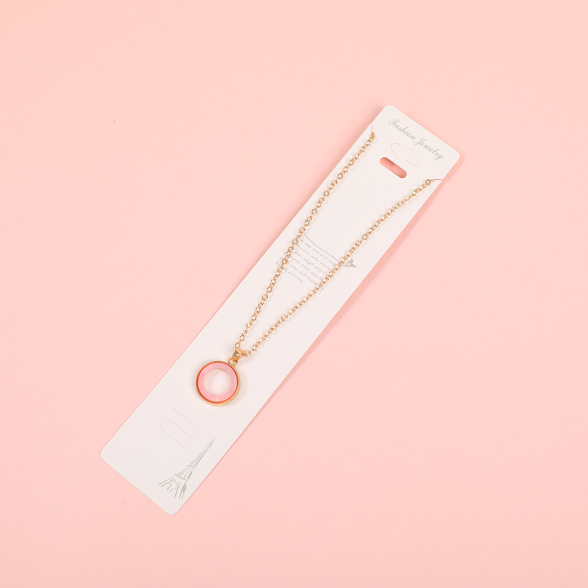 Circle Pendant Fashion Necklace