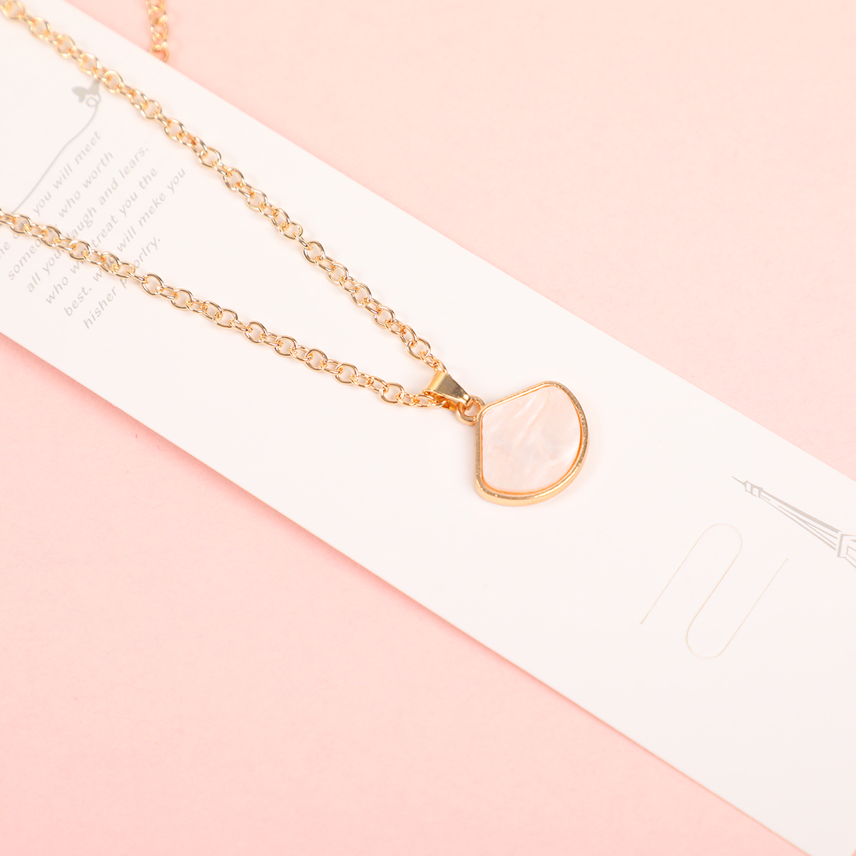Fan Pendant Fashion Necklace