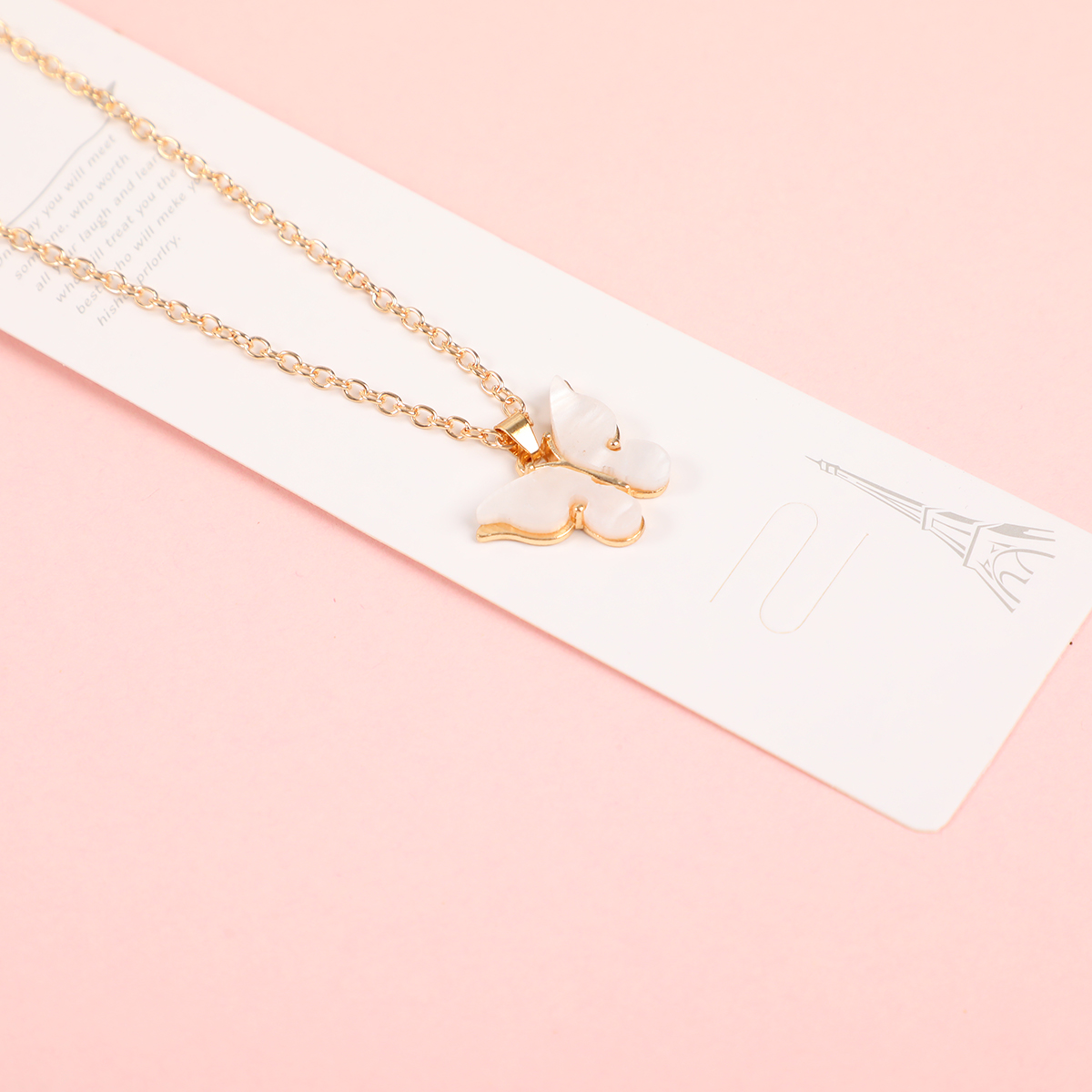 Large Butterfly Pendant Fashion Necklace