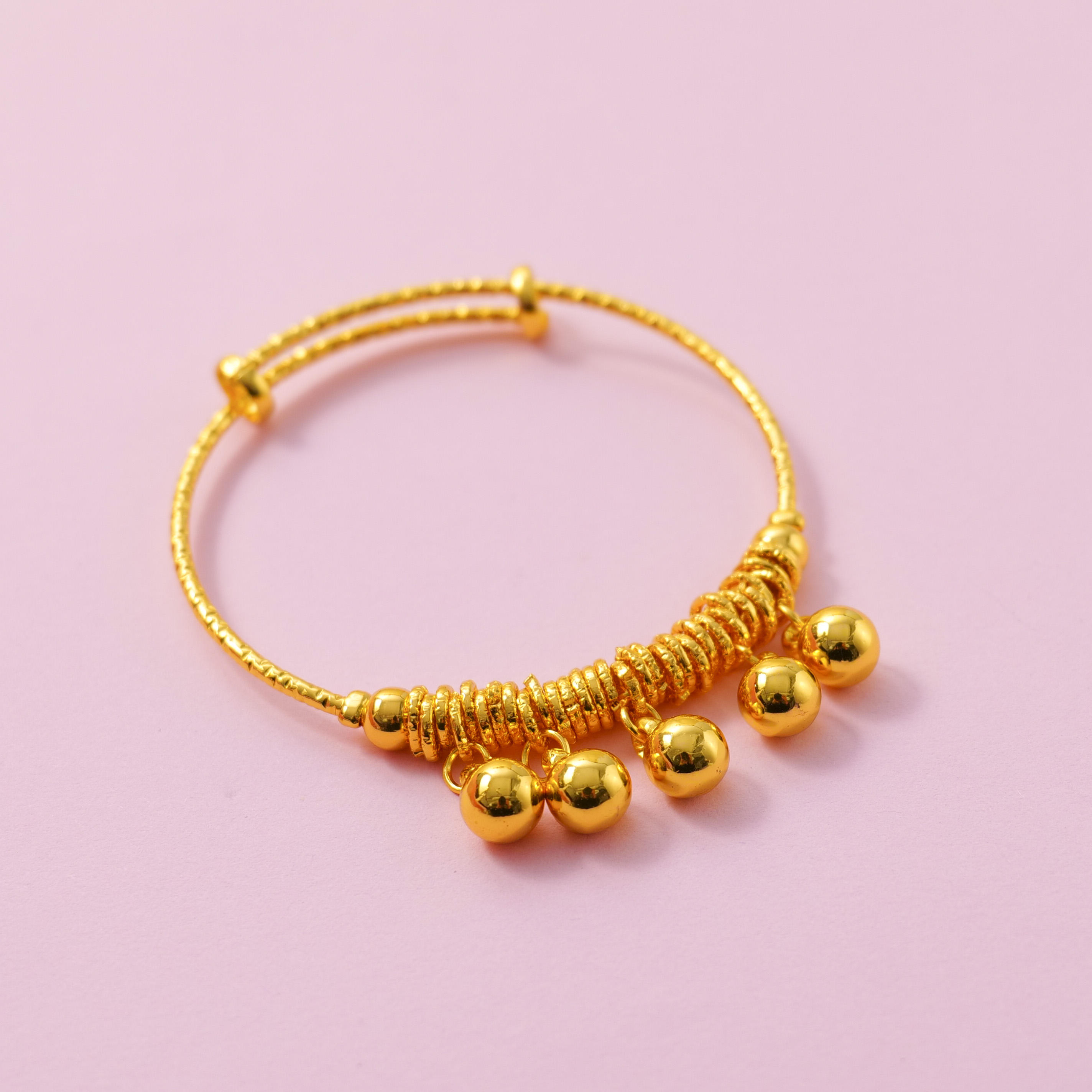 Gold Beaded Bangle