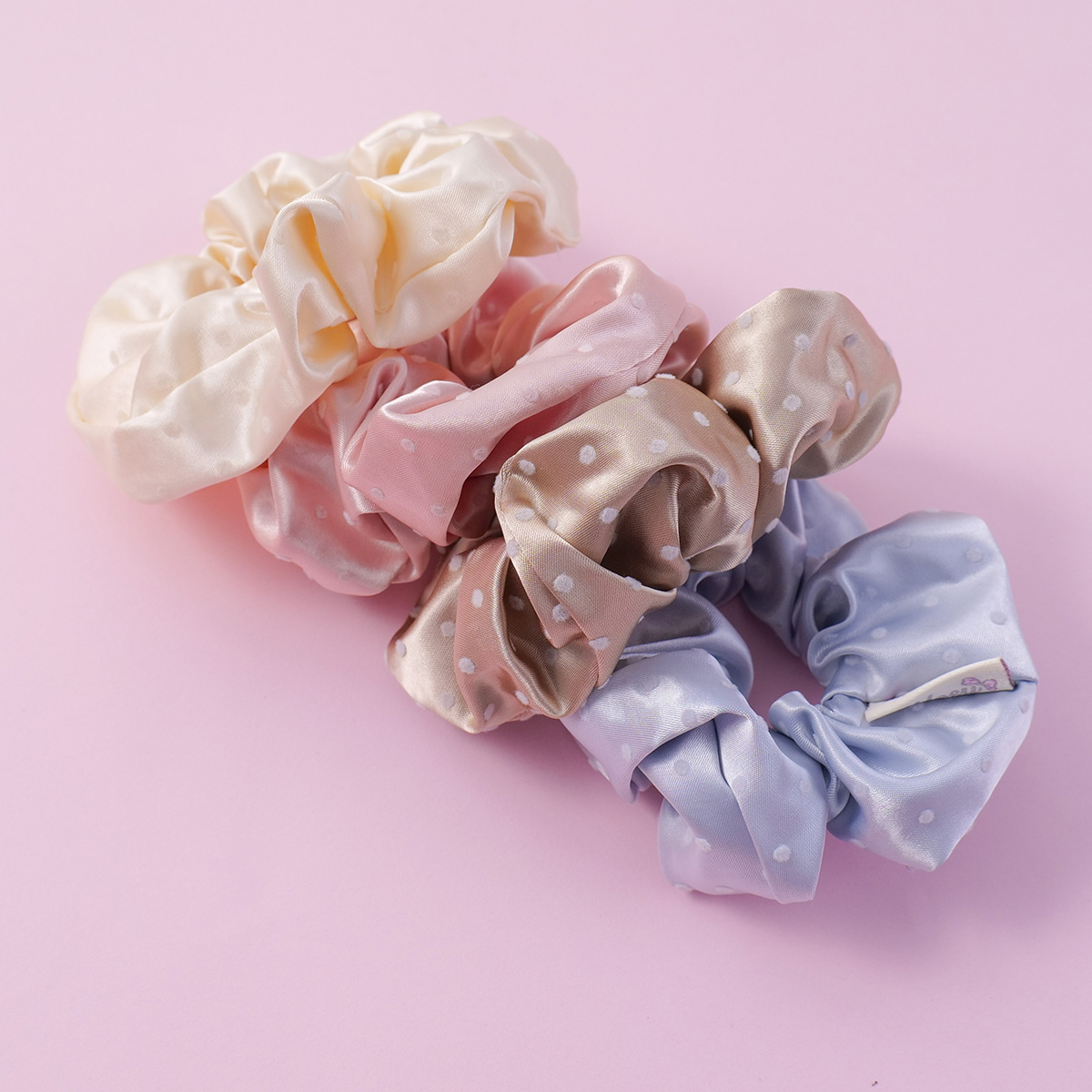 Satin Polka Dot Scrunchie