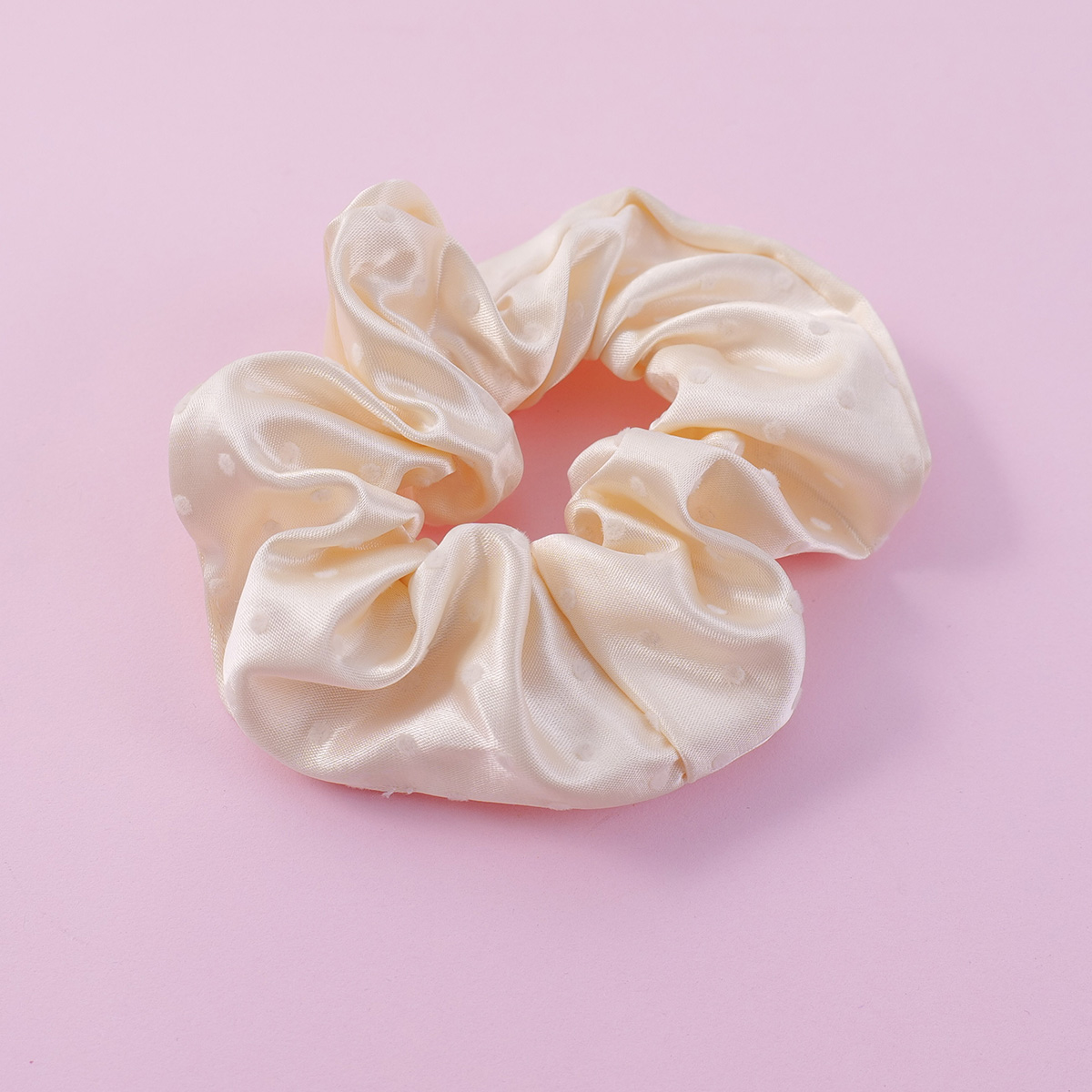 Satin Polka Dot Scrunchie