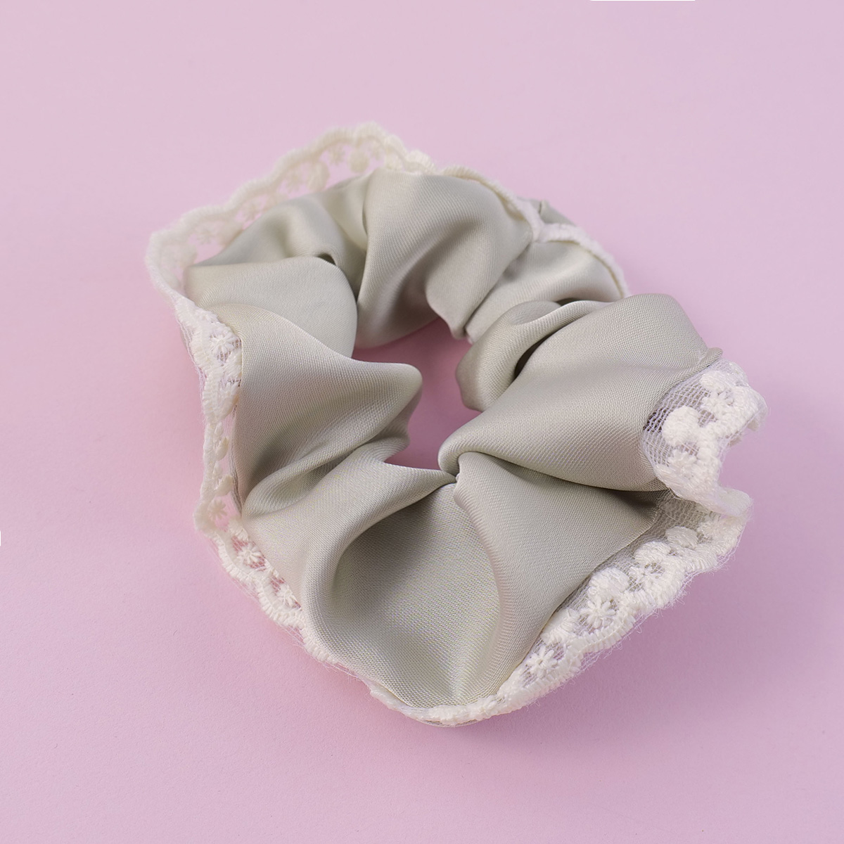 Satin Lace Scrunchie