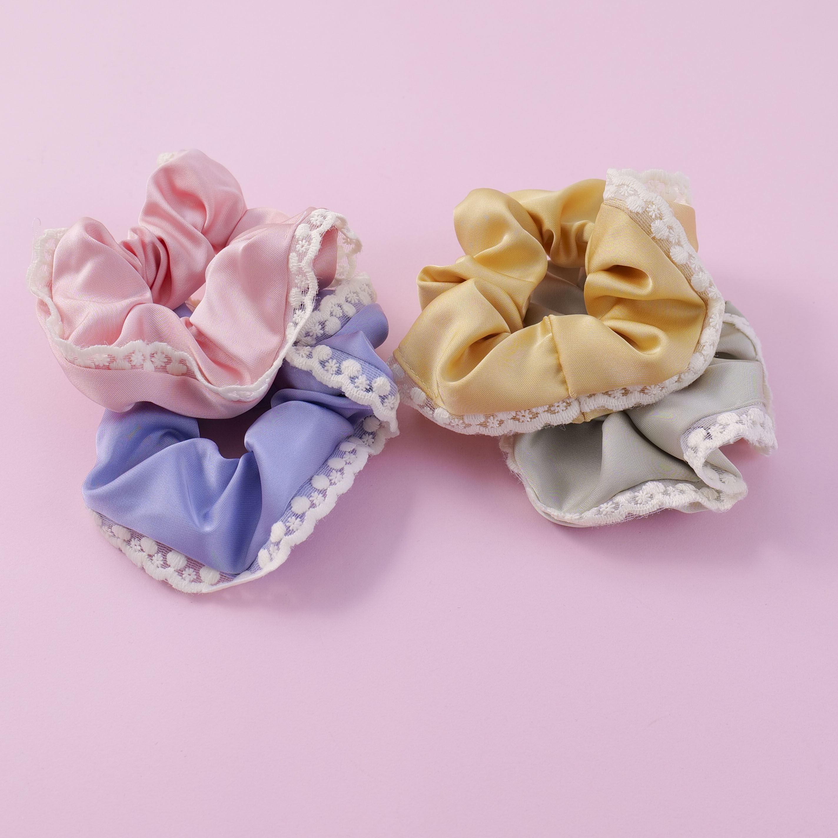 Satin Lace Scrunchie