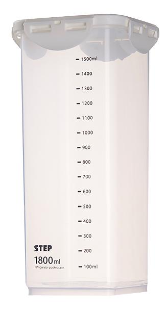 White Printed Lock-style Airtight Jar (1800ml)