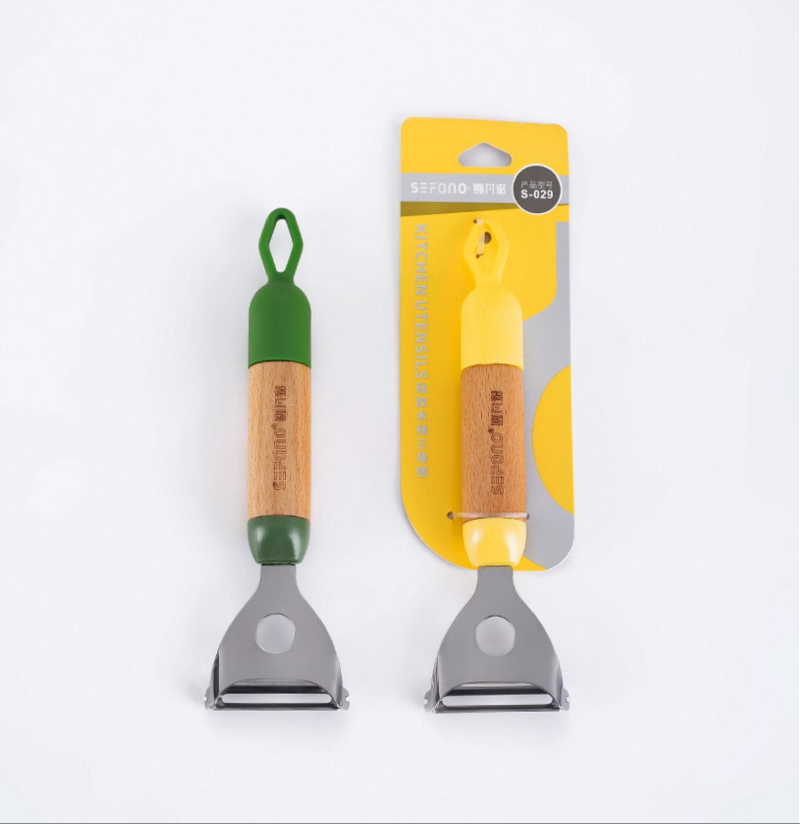 Large Silicone Strainer with Wooden Handle S030
