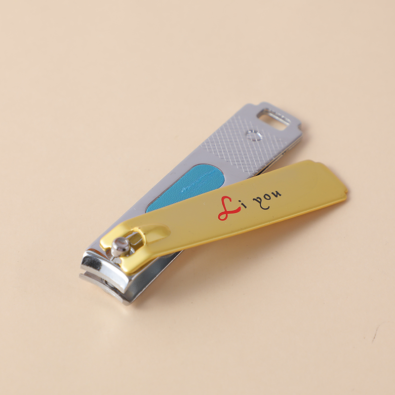 Rectangular gold nail clippers