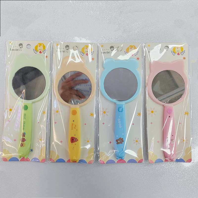 Cat head soft silicone handle mirror