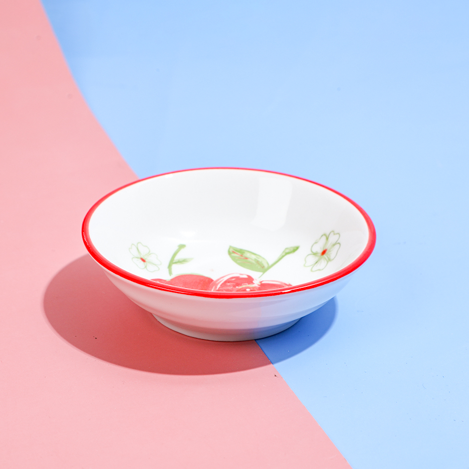 Cherry ceramic plate