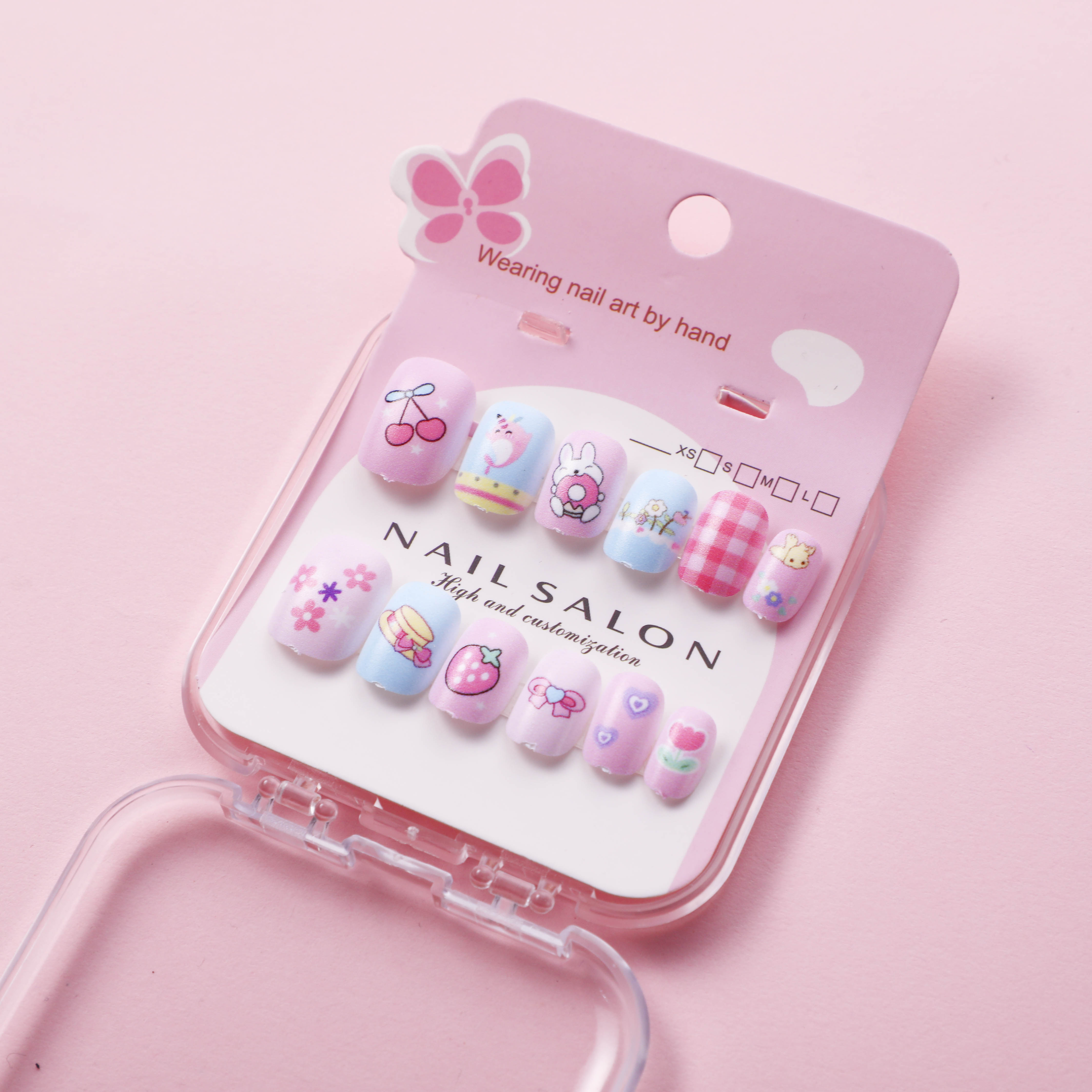 Cute Series Press-On Nails for Ages 3–15 - 1