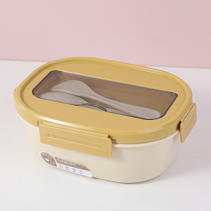 Three compartments plastic lunch box 1650ml-8300