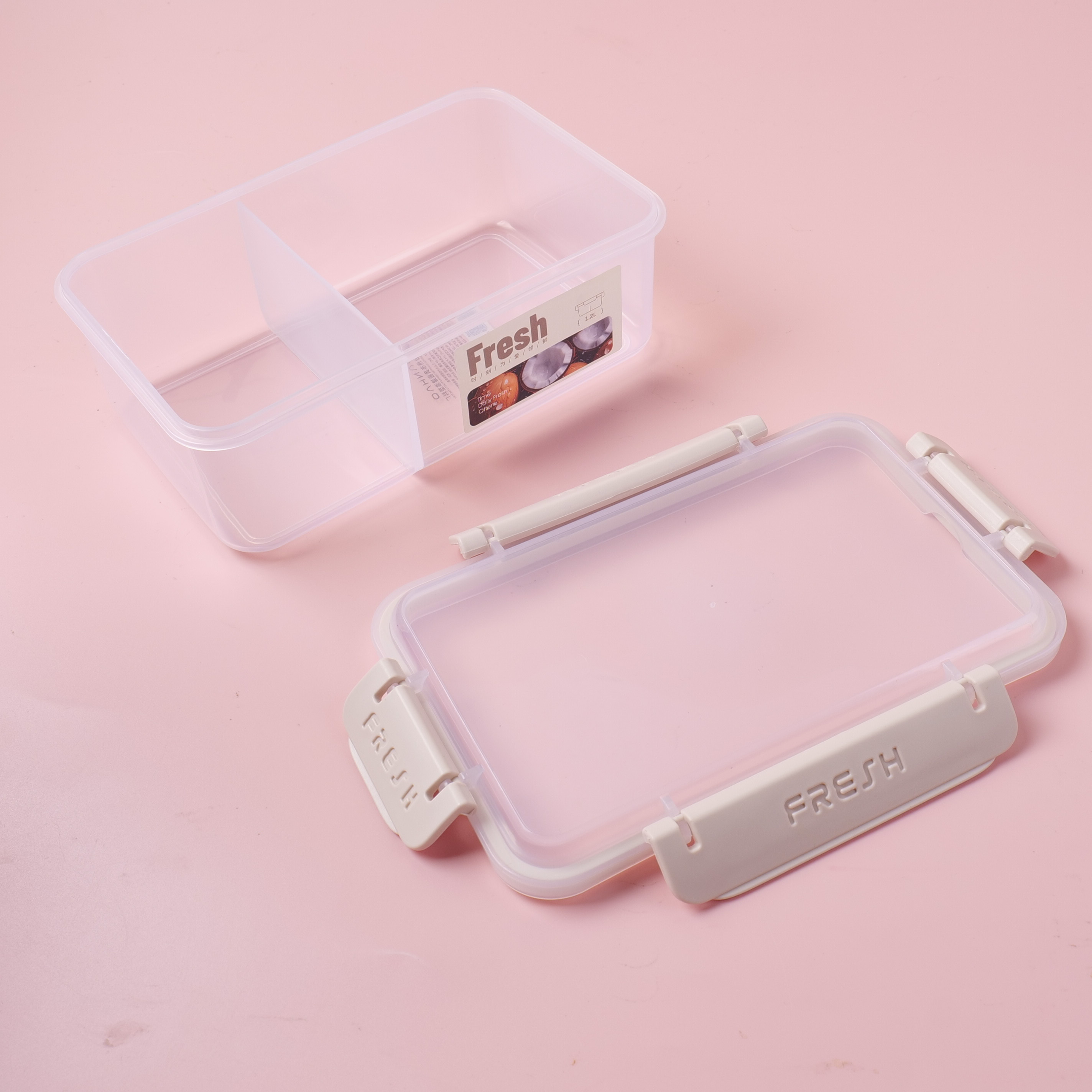 1.2L Rectangular Two-Compartment Food Container JH-0174