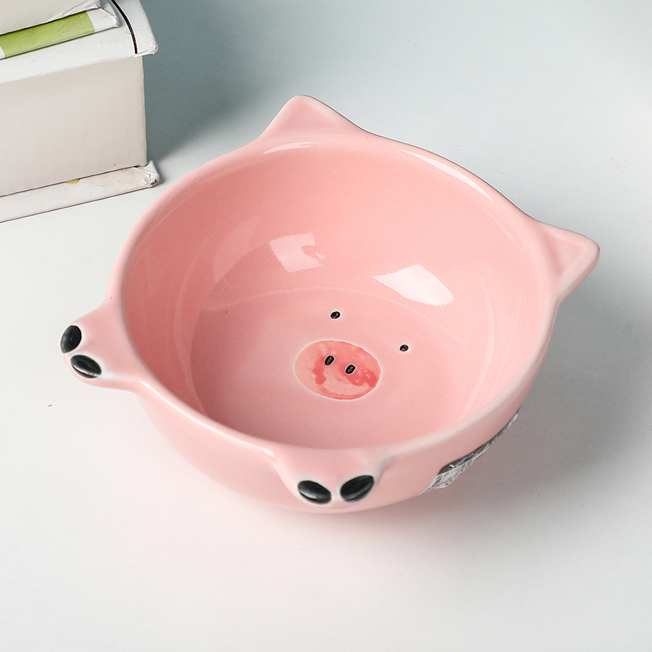 3.8-inch Little pig porcelain plate