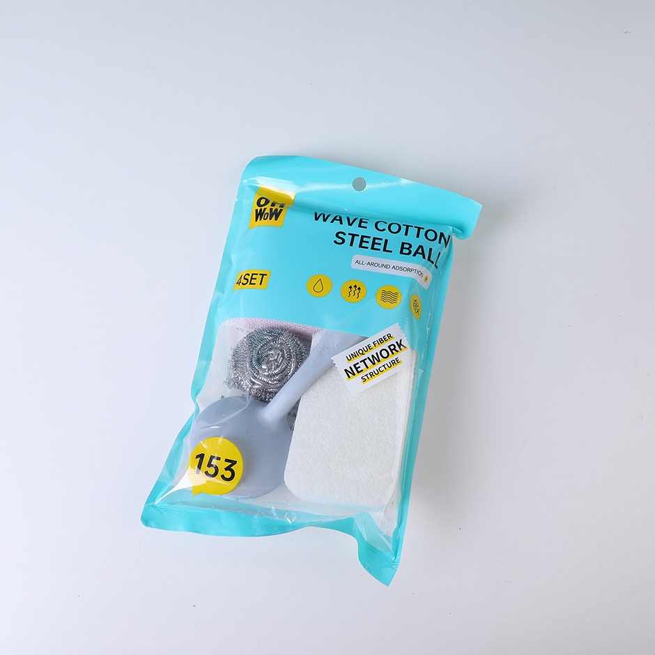Wavy cotton steel wire ball 4pcs-153-1