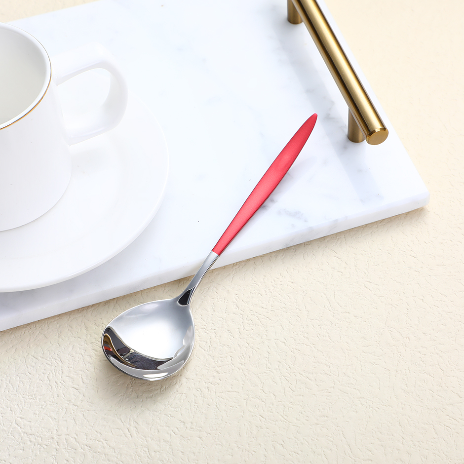 Spanish red No. 2 round spoon