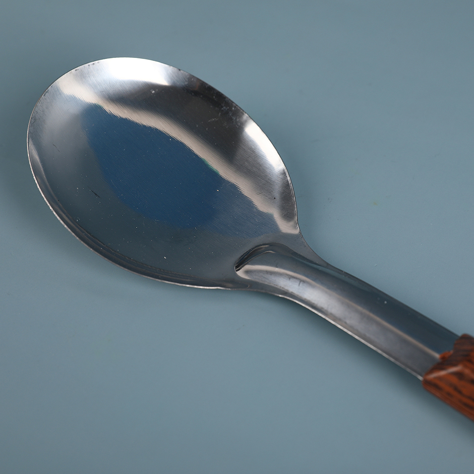Square hole short rice spoon