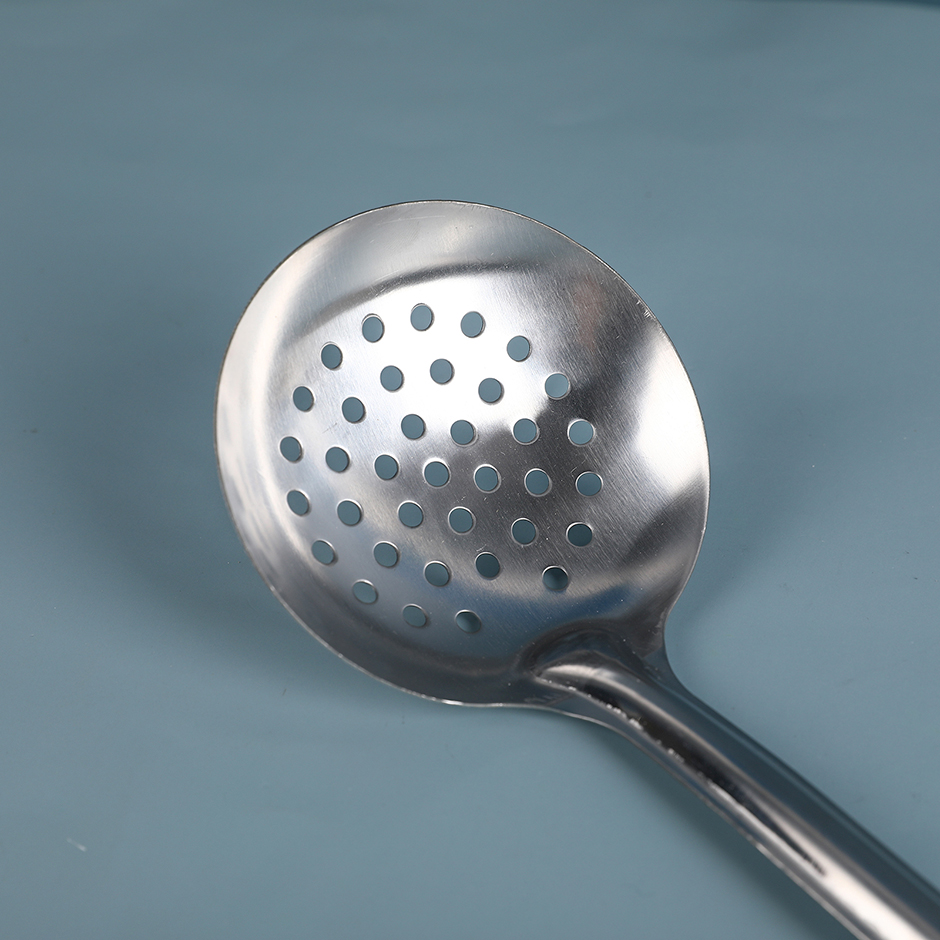 Golden three holes 10# slotted spoon