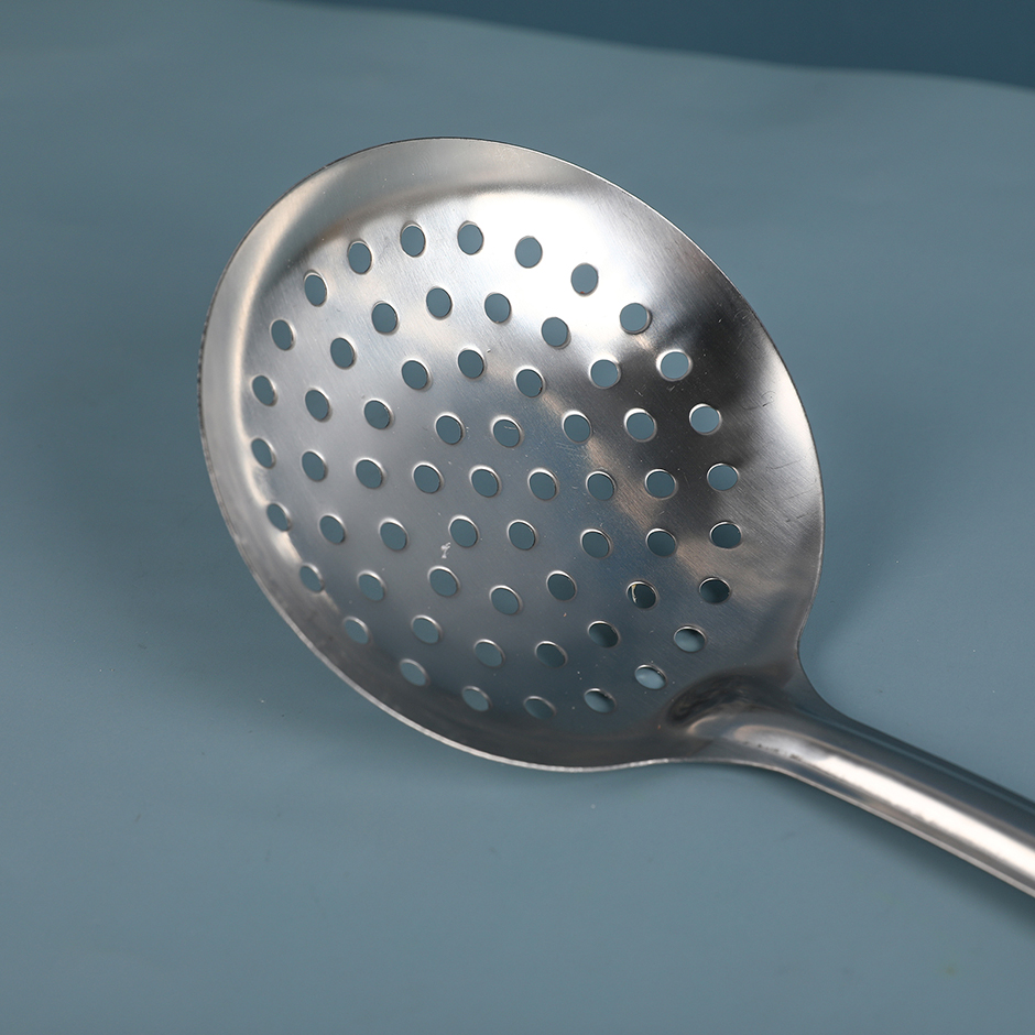 Golden three holes 12# slotted spoon
