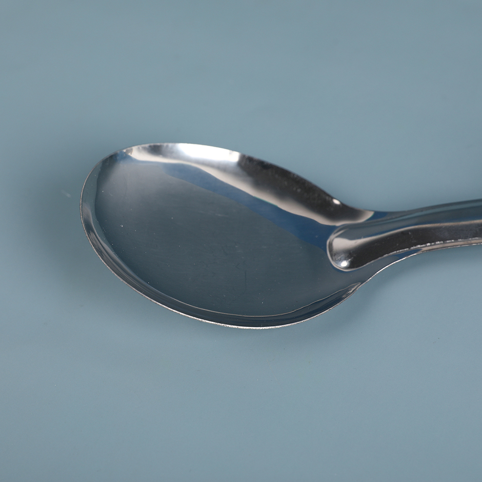 Golden three holes short rice spoon