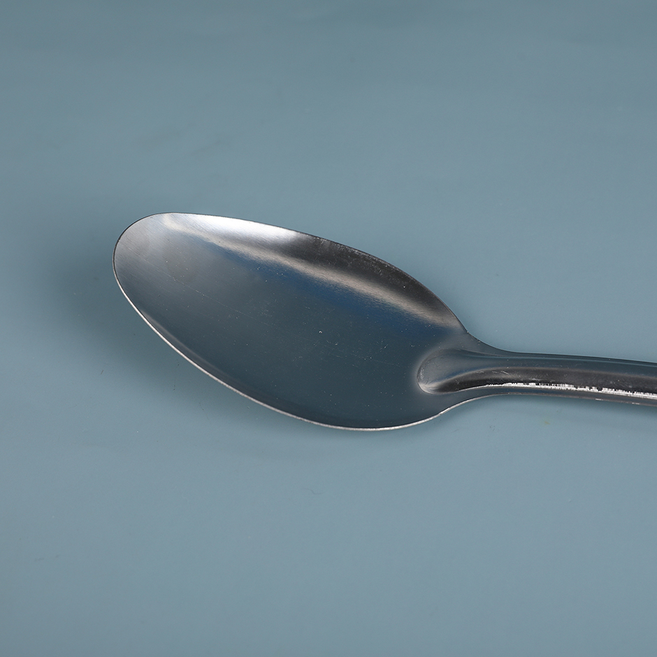 Blue handle long spoon