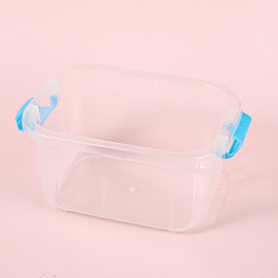 Transparent plastic storage box