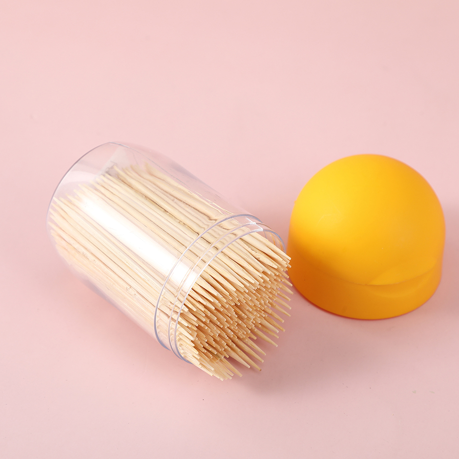 5236 Yellow round bucket-shaped toothpick