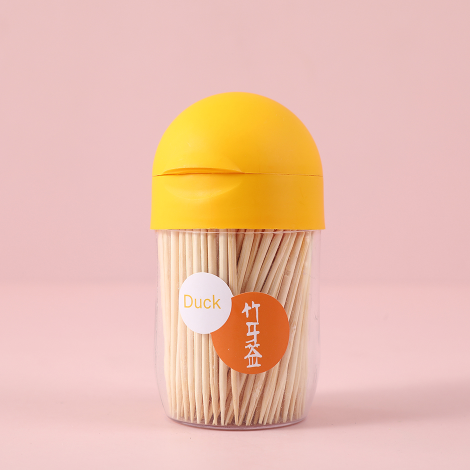 5236 Yellow round bucket-shaped toothpick