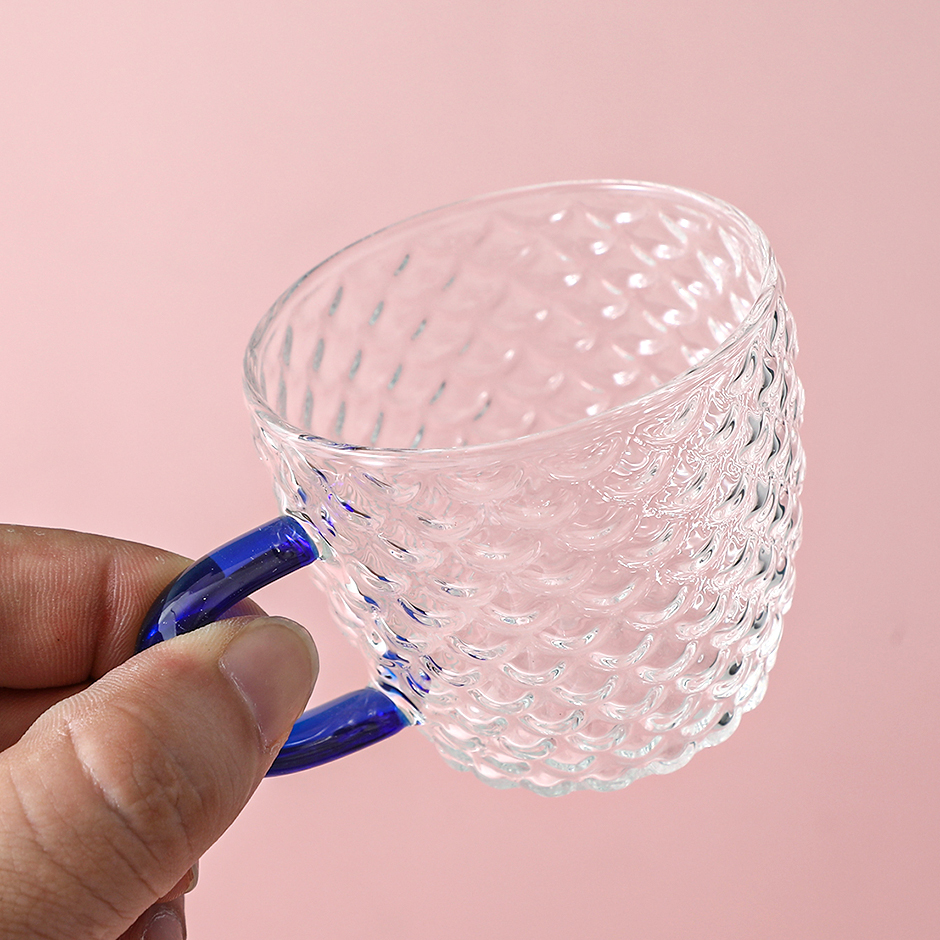 Fish scale glass tea cup 90ml-8801
