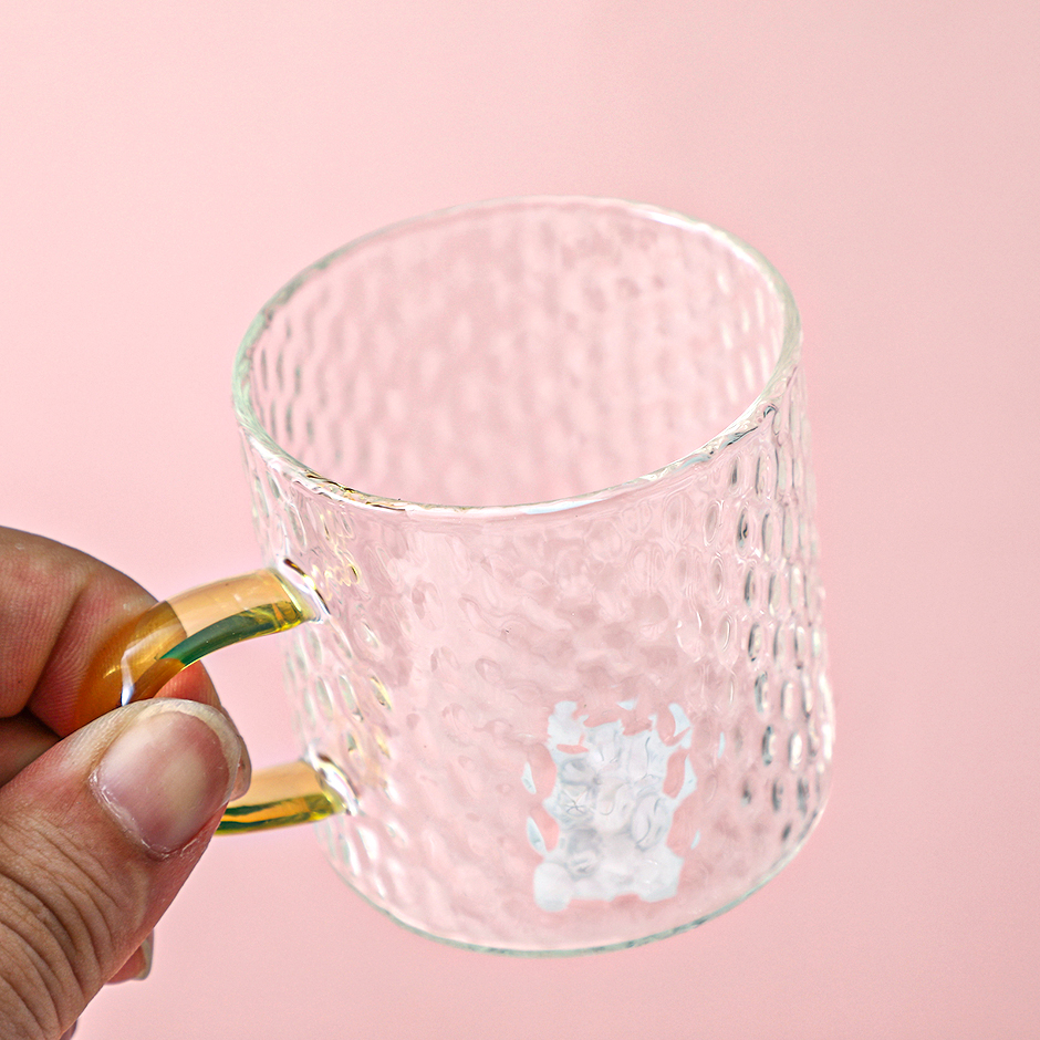Rice grain glass teacup 90ml-6606
