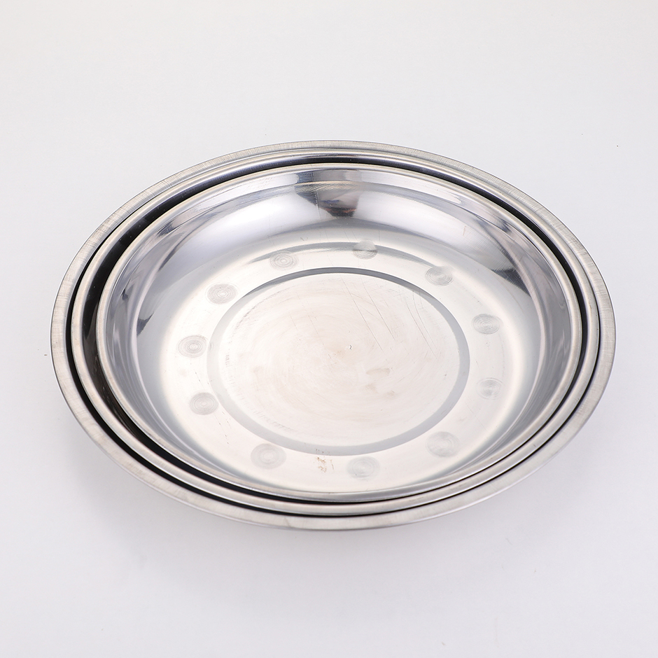 03 Stainless steel round plate-30cm