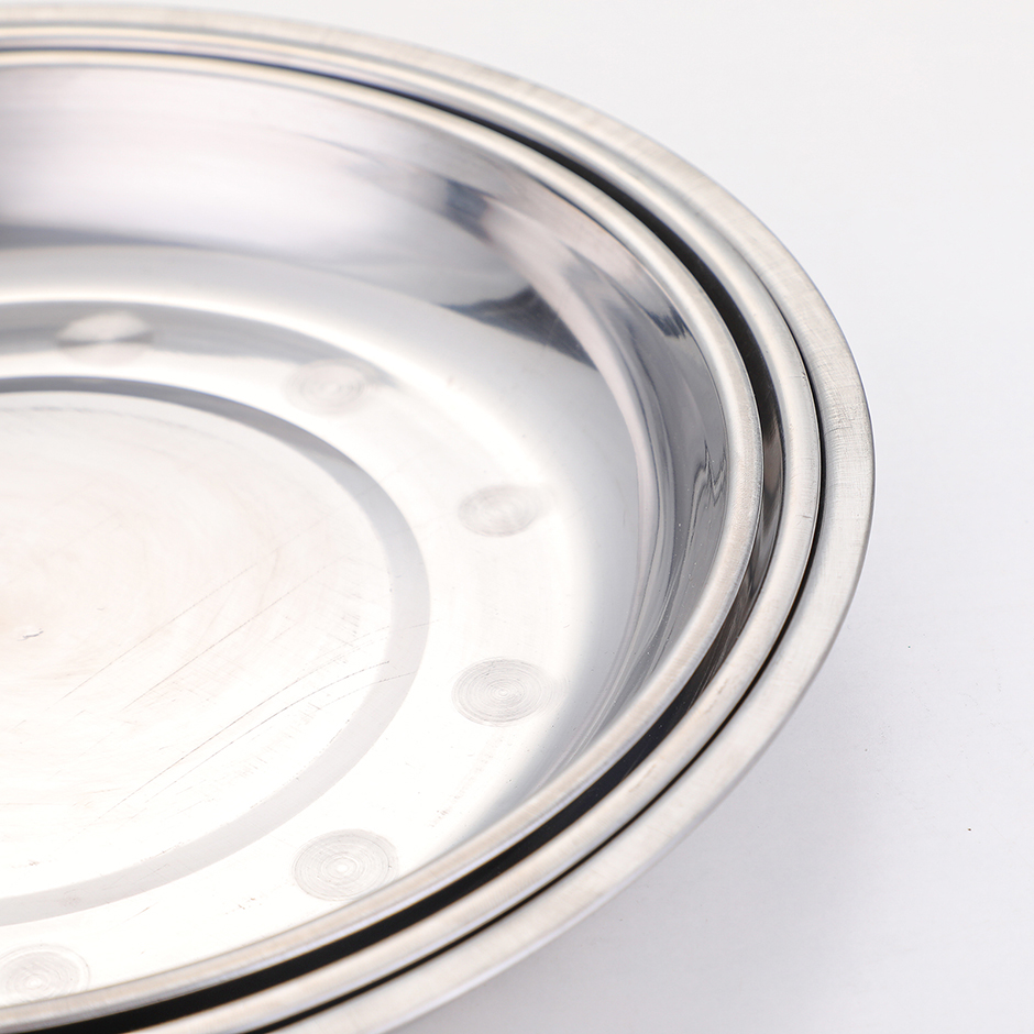 03 Stainless steel round plate-30cm