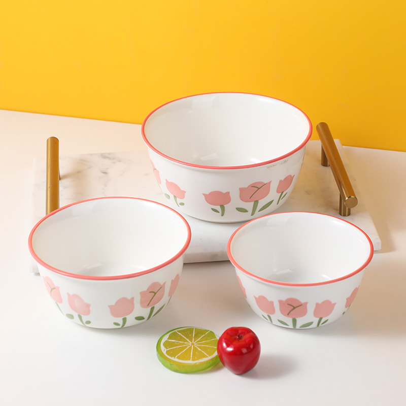 4.7 Inch tulip ceramic bowl