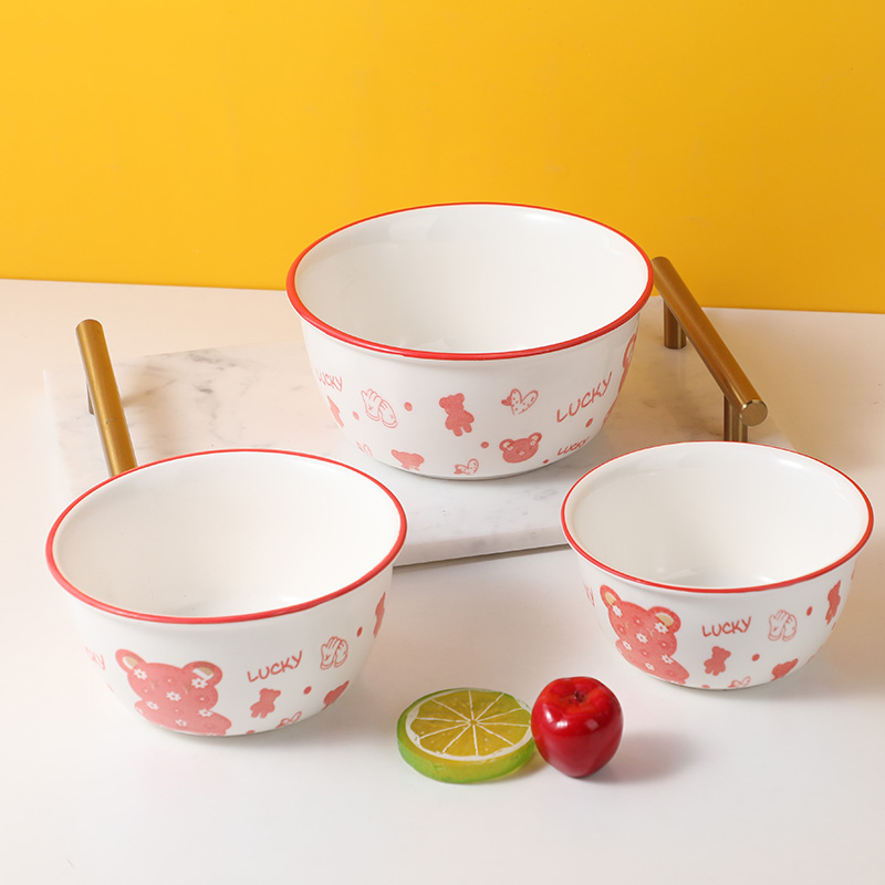 4.7 Inch lucky bear ceramic bowl