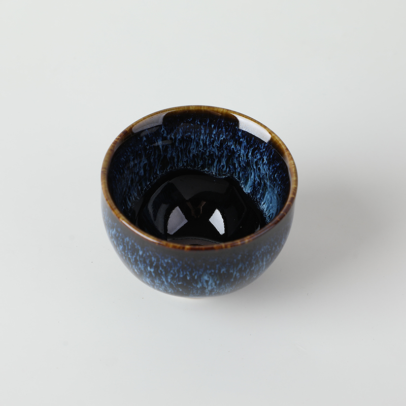 Glazed blue teacup 50ml