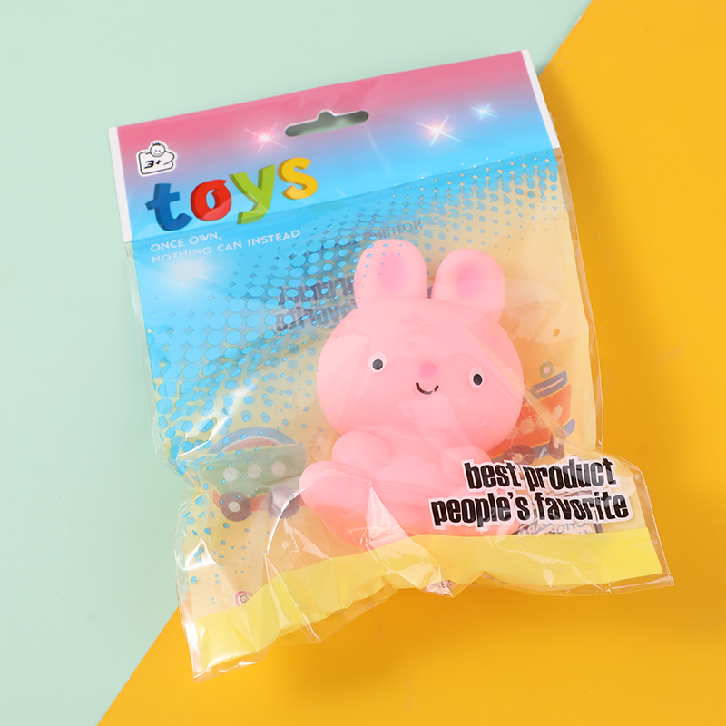 Soft plastic rabbit bath toy
