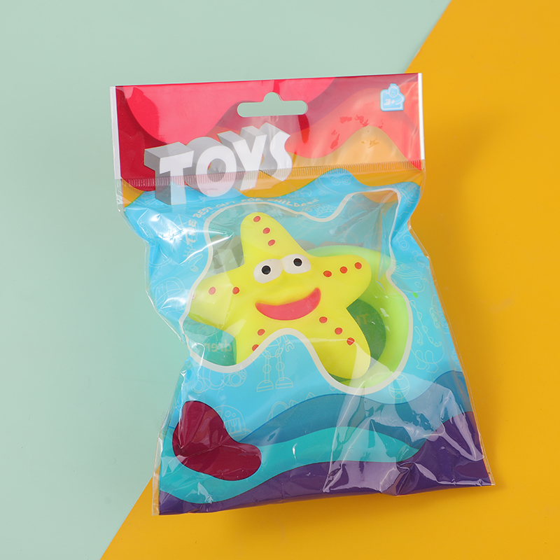 Soft plastic starfish bath toy set