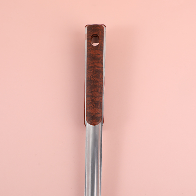 Ancient red texture slotted ladle #10