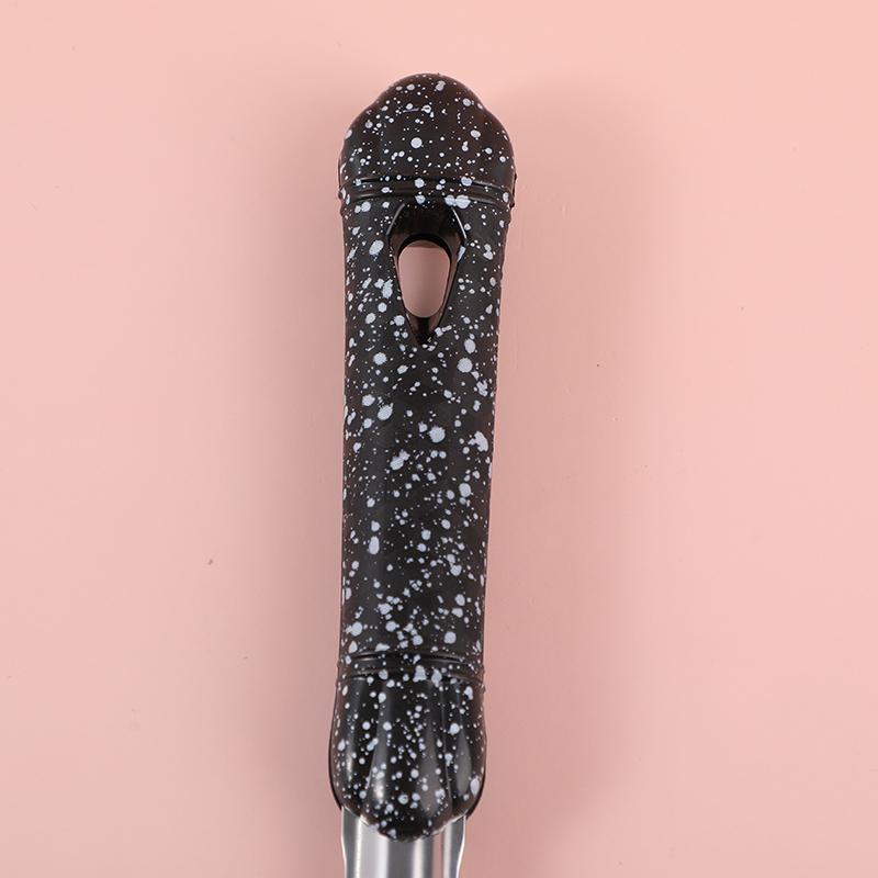 Black frosted with crown slotted ladle #10