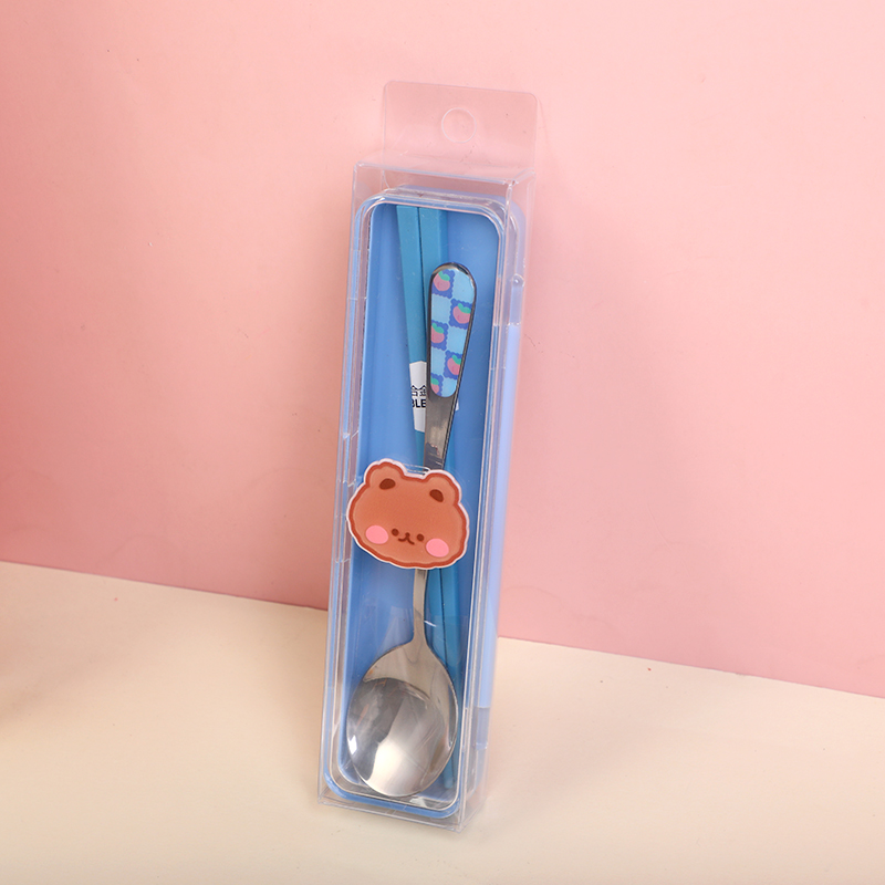 Happy family series spoon and chopsticks set