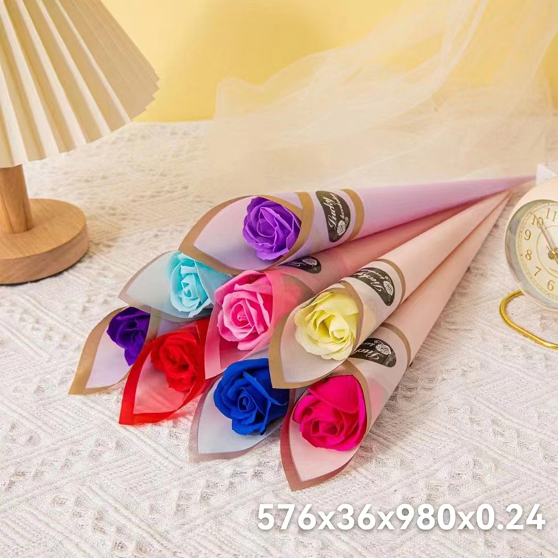 Single rose soap flower