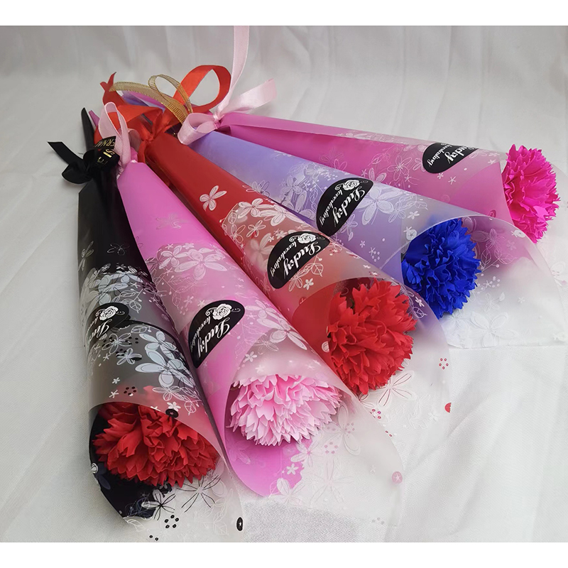 Single carnation soap flower