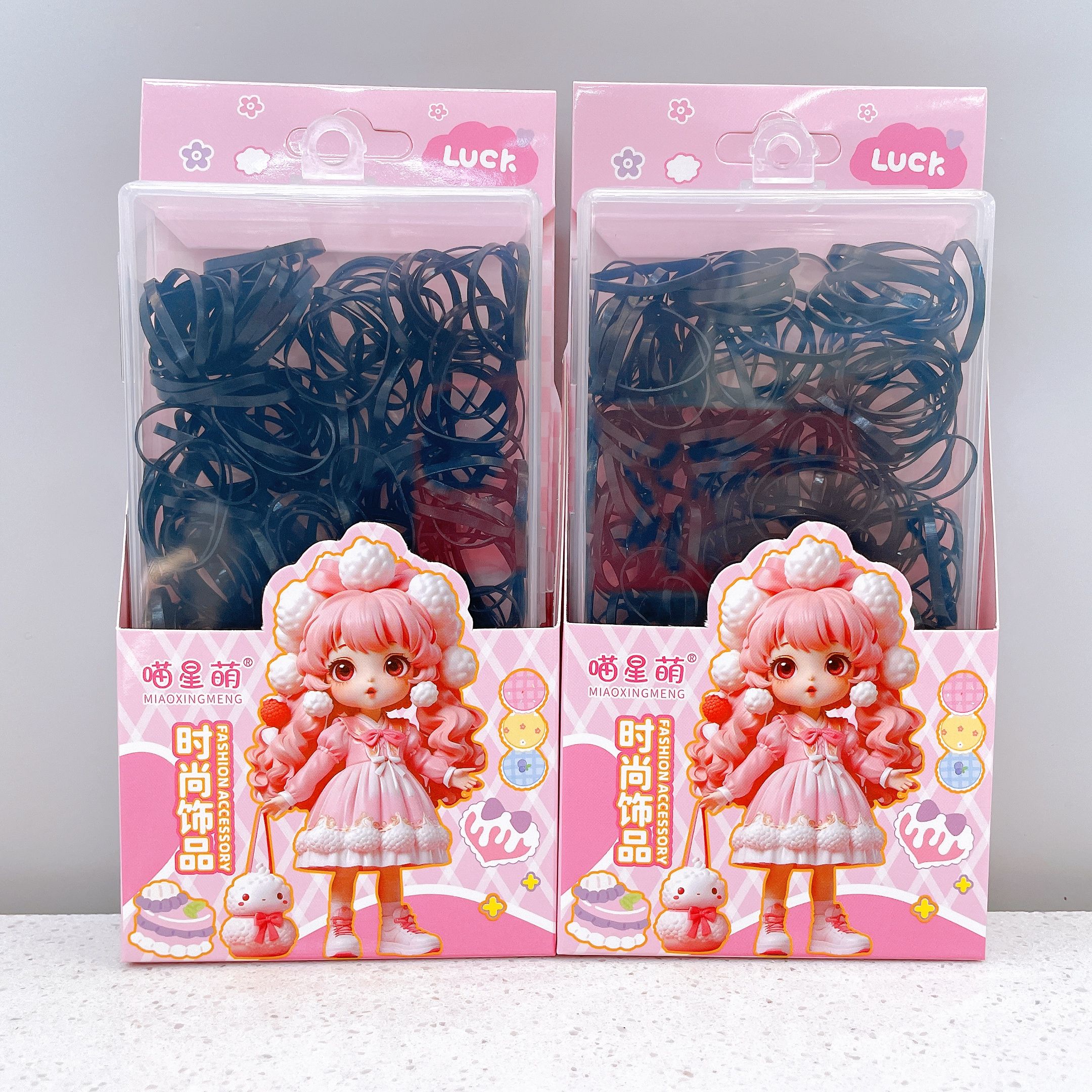 Cartoon character, long box, large circle, rubber band, black
