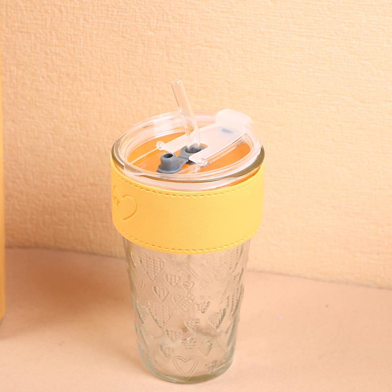 Leather shell heart cup 600ml